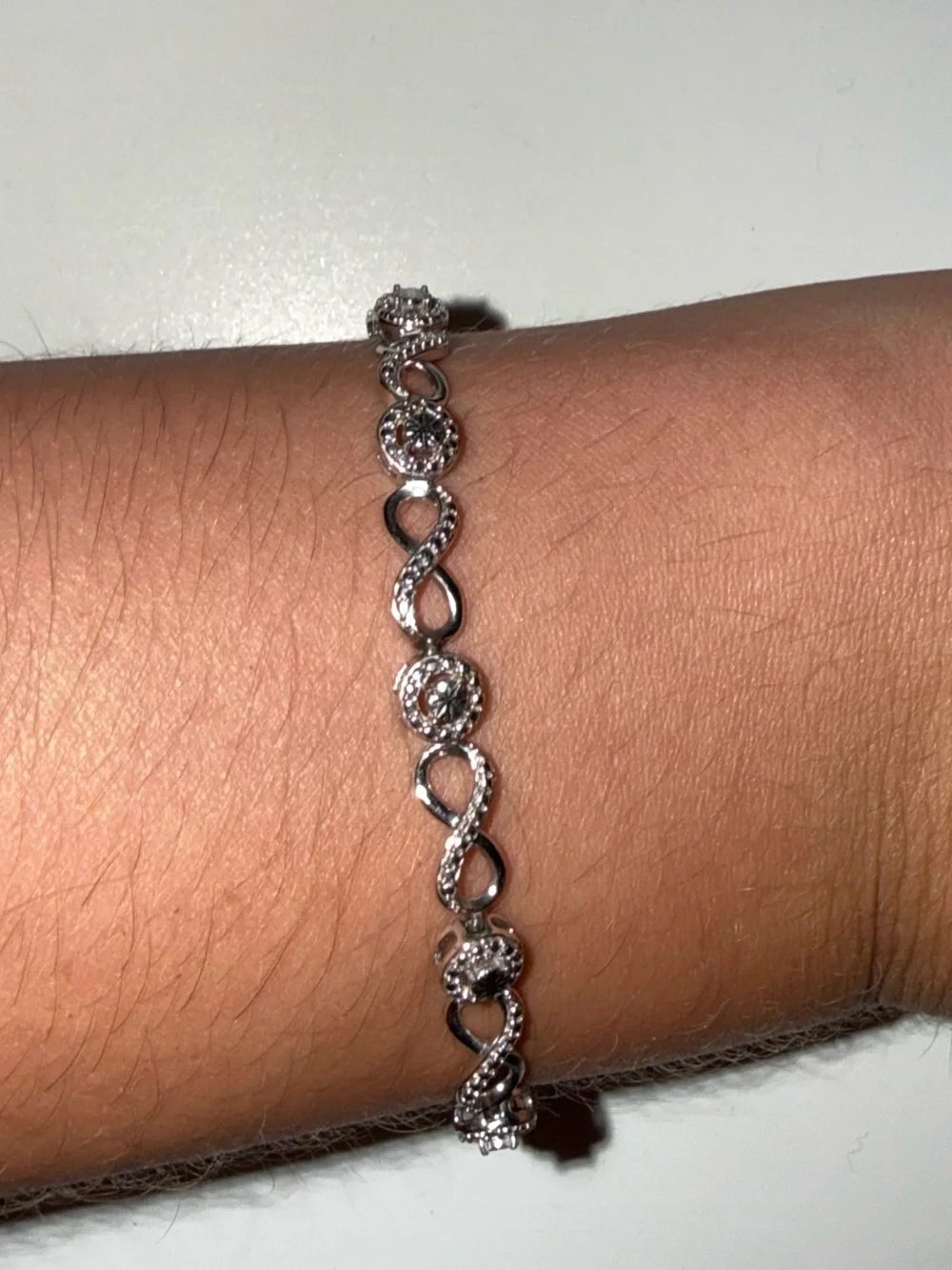 Kay Jewelers Sterling Silver Infinity Bracelet Anniversary Tennis Bracelet